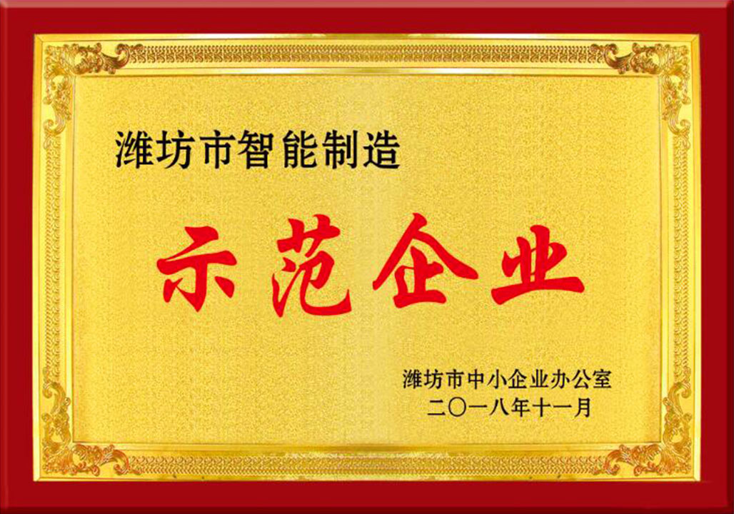濰坊市智(zhi)能制造示(shi)範企業